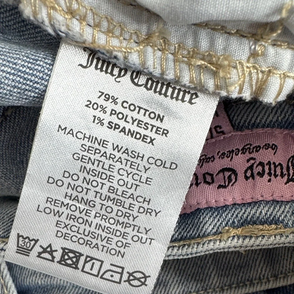 Juicy‎ Couture Light Blue Wide Leg Jeans Flare Denim Size 5/27 Abbod Style